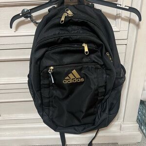 Adidas Men's Backpack in Black with Gold Details